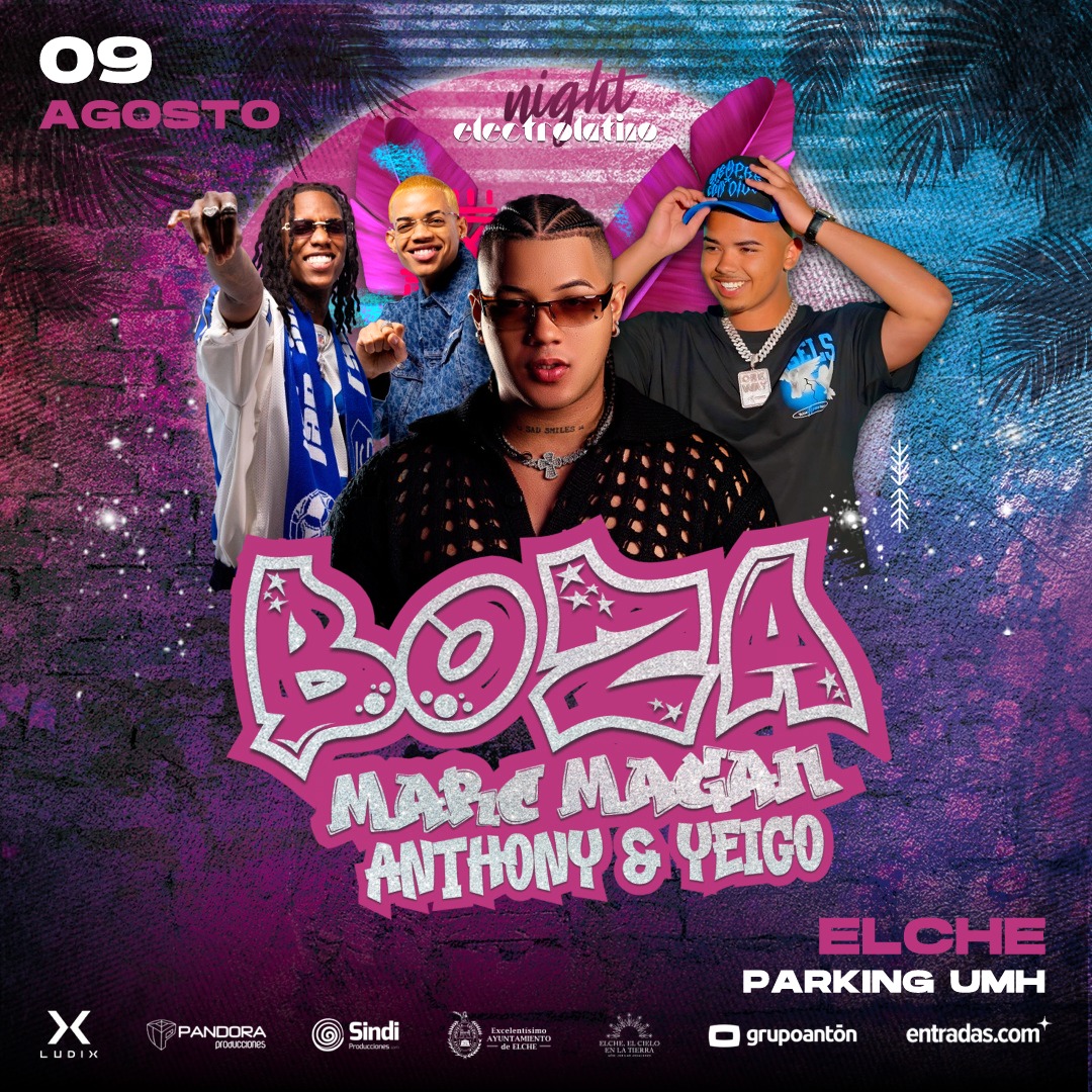 NIGHT ELECTROLATINO con BOZA, MARC MAGÁN, ANTHONY READY & YEIGO  Nits de Festa Elx