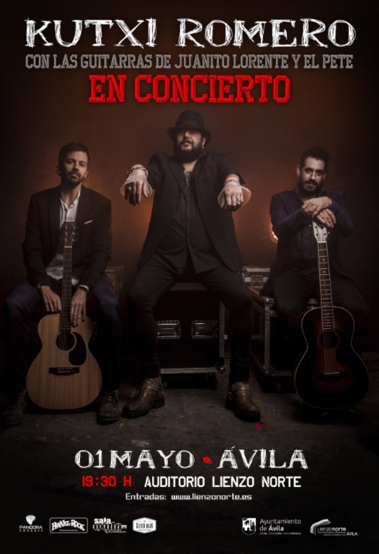 Pandora Producciones - El concierto de Kutxi Romero, vocalista de Marea, en Ávila queda aplazado para el día 1 de mayo