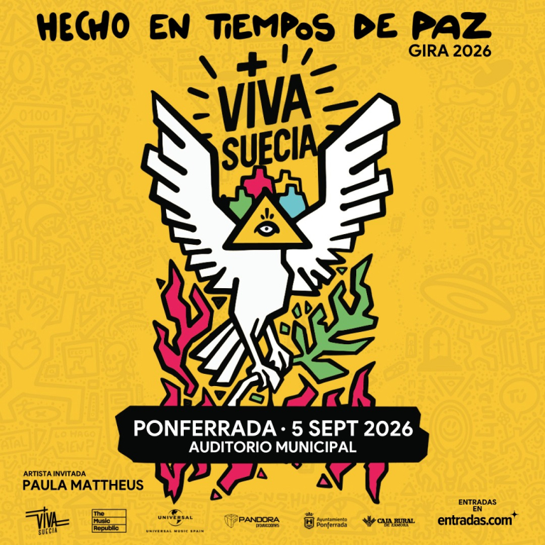 VIVA SUECIA, “HECHO EN TIEMPOS DE PAZ, GIRA 2026” Ponferrada
